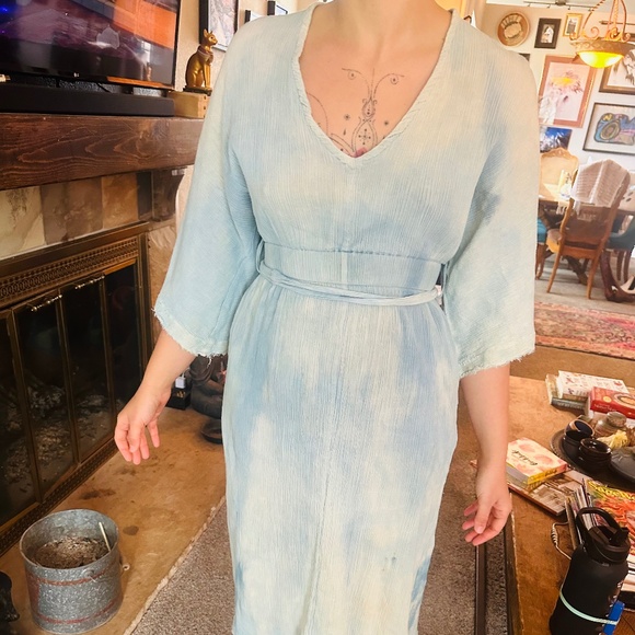 Natural Dyed, small batch, Indigo Dress - Picture 1 of 2